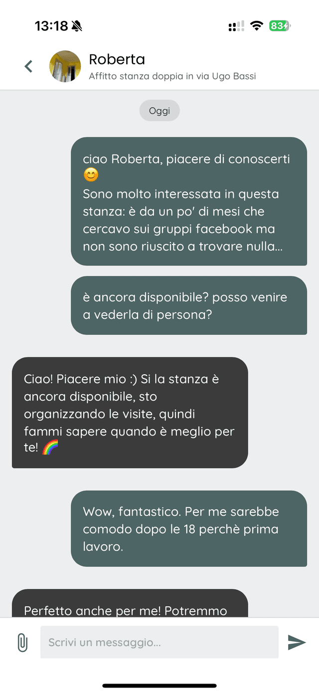 Rumix screenshot: Chat screen