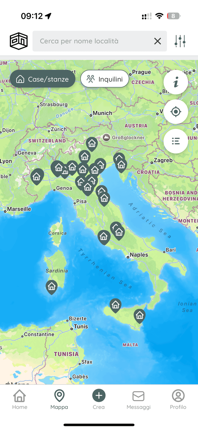 Rumix screenshot: Map screen
